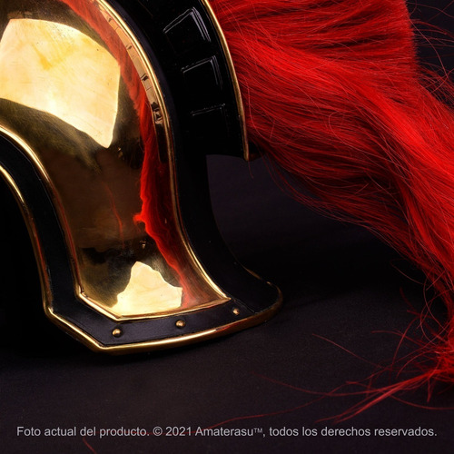 Imagen 7 de 10 de Casco Greco Romano Cresta Roja Premium Espada Gladius
