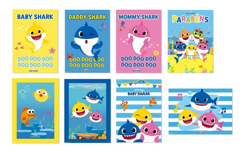 Festa Baby Shark - Quadros Decorativos Com Personagens
