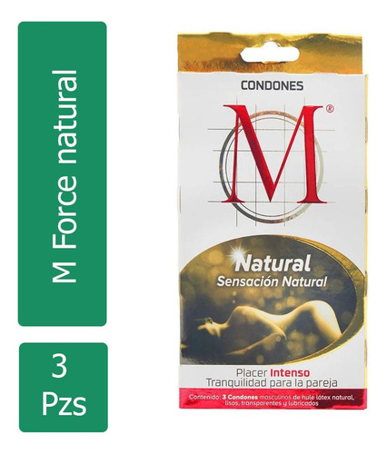 M Force Sensación Natural Caja Con 3 Condones
