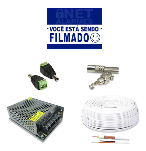 Kit 2 Câmeras De Segurança Multi Giga 720p Com Dvr 4 Canais