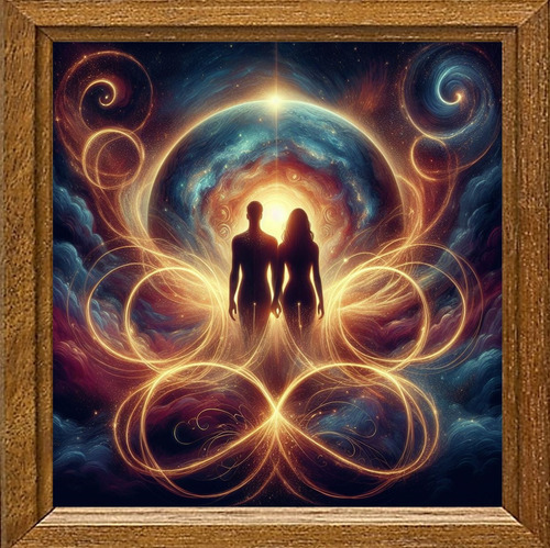 Cuadro Arte Digital Amor Eterno Enel Cosmos V4 50x50cm Única