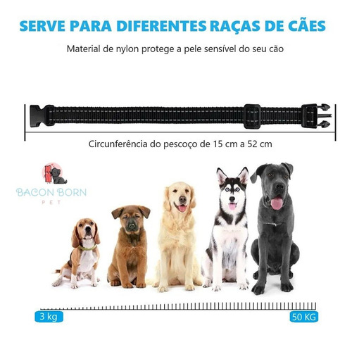 Coleira Adestramento Recarregável Anti Latido (sem Choque) Cor Preto