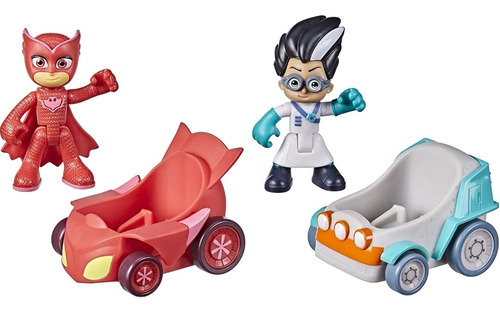 Pj Masks Owlette Y Romeo Pilotos Al Combate Figuras 7 Cms.