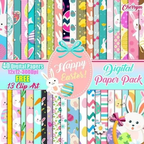 Papeles Digitales #02 - Easter - Fondos Clipart