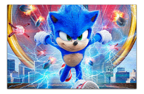 Quebra-cabeça Personalizado Sonic Movie 120 Peças