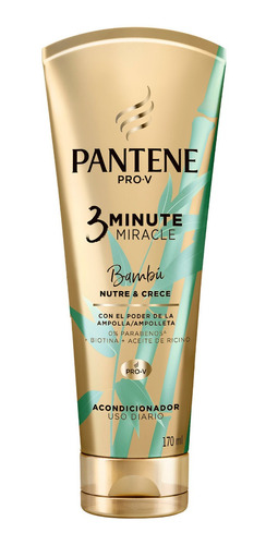 Acondicionador Pantene 3 Minute Miracle Bambú 170ml