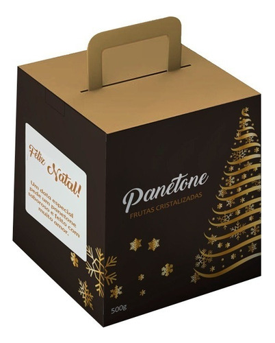 Embalagem Caixa Panetone Chocolate 500g Pacote Com 25 Und