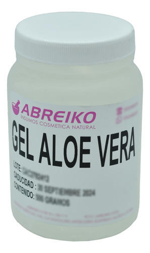  Gel Aloe Vera Sabila 500 Gramos Tipo de envase POLIETILENO Tipos de piel UNIVERSAL