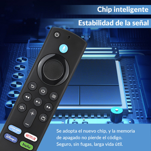 LOMOTOO-Para Remote Control Para Amazon Fire Tv Stick 4k Comando De Voz Control Remoto Compatible con F-Stick 4k Lite Cube TV (3rd generación) (V6)