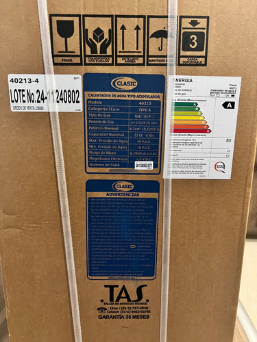 Terma A Gas Clasic 23 Lt Nuevo