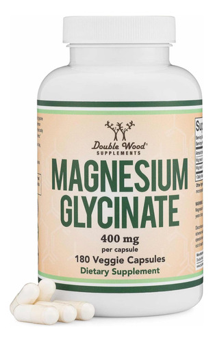 Magnesio Glicinato Vegano 400 Mg Cápsulas Calambres Sueño