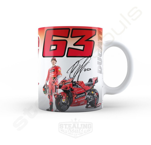 Taza Motogp - Francesco Bagnaia #02 | Ducati / Moto / #63