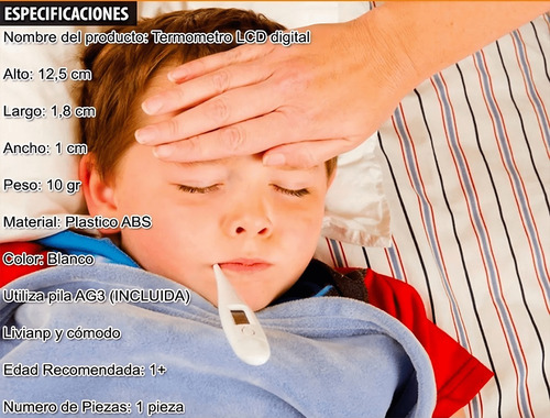 Imagen 4 de 6 de Termometro Medidor De Temperatura Digital Con Sonido Bebe