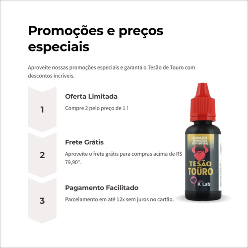 Estimulante Energético Afrodisíaco Sexual Homem Mulher Tesão De Touro 20ml K-lab