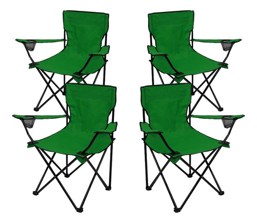 4 Sillas Playera Plegable Portatil Para Exteriores Camping