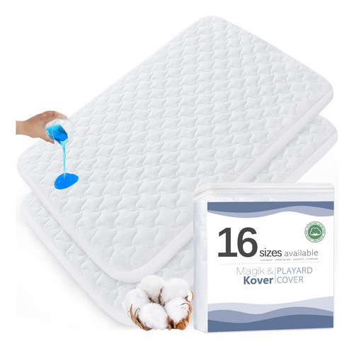 Funda De Colchón Impermeable Pack N Play, Paquete De 2