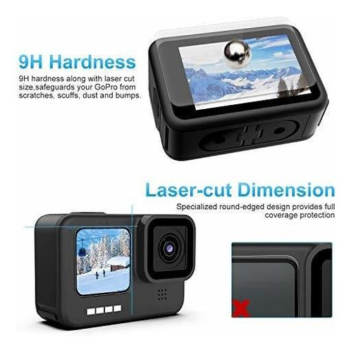 Protector Pantalla Para Gopro Hero 10 9 Negro Pelicula