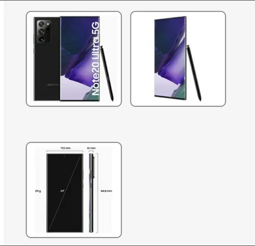 Samsung Note20 Ultra, 12 G Ram, 256 G Rom, 1 Tera, Dual Sim