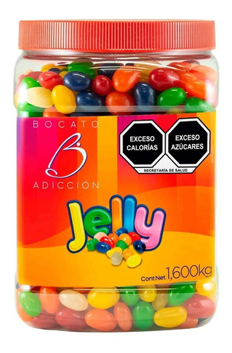 Caramelo Jelly Beans Bocato Sabores Surtido Vitrolero 1600g