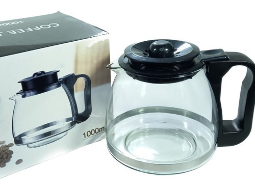 Imagen 9 de 10 de Vaso Jarra Conico De Vidrio Para Cafetera Tapa Regulable