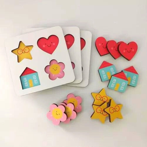 Imagen 2 de 3 de Juego De Encastre Didacticos En Madera Con Formas Para Niños