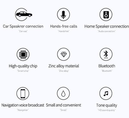 Imagen 5 de 7 de Receptor De Audio Bluetooth 5.0 Con Cable Auxiliar Baseus