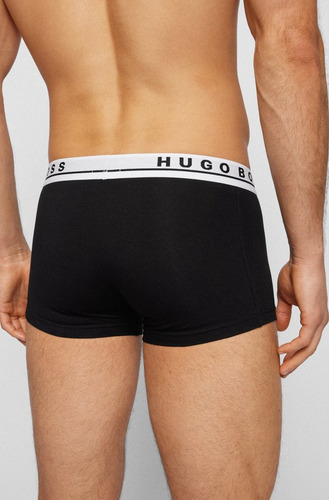 Calzones Boxer Trunk Hugo Boss 3 Pack Algodón Negro Original