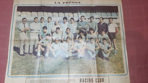 Lamina Diario La Prensa * Club Racing - Año 1971 - Equipo