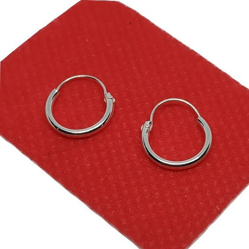 Par Aretes Candongas Plata 925 Mini Niñas - Dama 00427