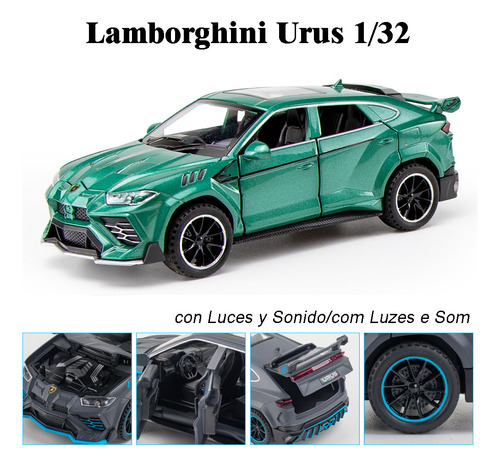 2023 Lamborghini Urus Suv Premium Miniatura Metal Coche 1/32