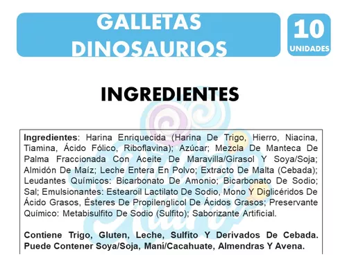 Galletas Dinosaurios De Arcor Para Colación (pack Con 10u)