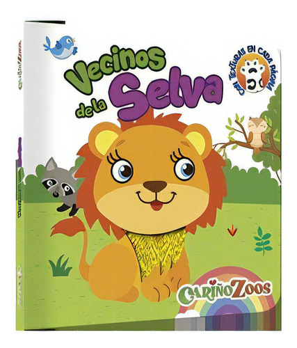 Vecinos De La Selva - Cariñozoos (libro Con Texturas), De No Aplica. Editorial Latinbooks, Tapa Dura En Español