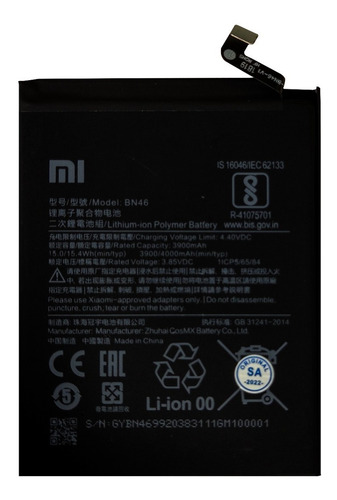 Imagen 3 de 3 de Batería Redmi Note 8 Bn46