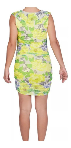 Vestido Corto Color Amarillo Fruncido Cklass 991-28