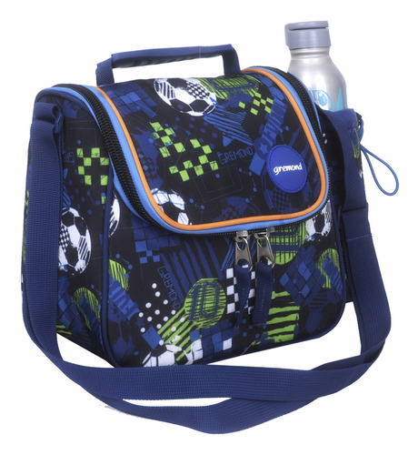 Lunchera Gremond Kids Vianda Bolso Morral Térmica Portabotella Impermeable Conservadora Con Bolsillo