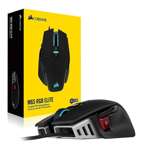 [ ] Mouse Óptico Corsair M65 Rgb Elite Fps Gaming, 18 000 Dp