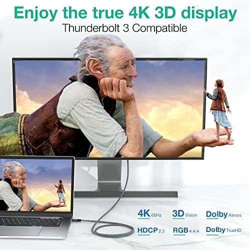 Cable Leirui Usb C A Hdmi 4k 60 Hz 10 Pies Thunderbolt A Hdm