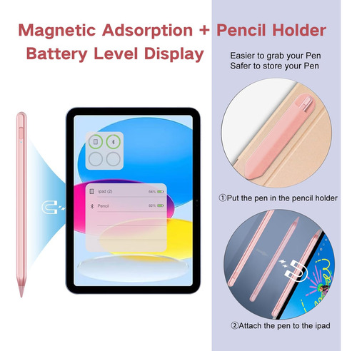 Lápiz Capacitivo Jvkzaen Para iPad 2018-2025 Con Palm Rechaz