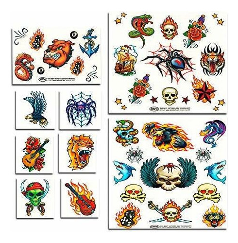 Tatuaje Temporale - Savvi Classic Tattoos Party Pack (3