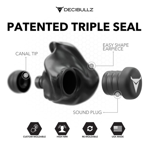 Decibullz - Tapones Para Los Oídos Moldeados Personalizados,