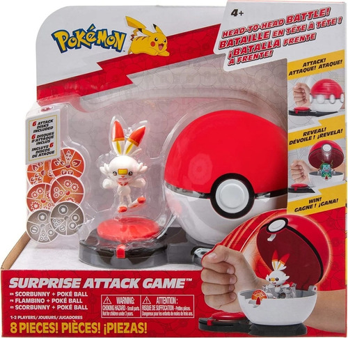 Pokemon Surprise Attack Game Scorbunny + Pokéball