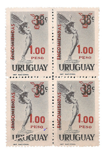 Uruguay A 1966 Yv T P C P 96 Variedad Punto Mint 