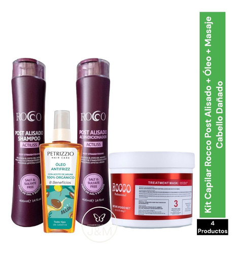 Kit Capilar Rocco Post Alisado + Crema Masaje