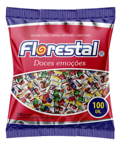 Caramelo Masticable Forestal Surtido Frutal 100 Unidades 3g