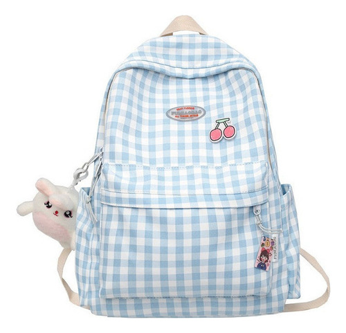 Mochila Kawaii Linda De La Tela Escocesa De Las Señoras