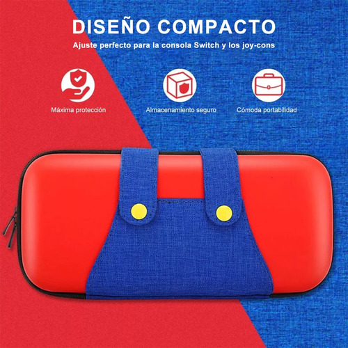 Aiyinsmart Estuche Kit De Accesorios Nintendo Switch Oled 36 En 1,1*funda De Viaje, 2*protector De Pantalla Vidrio, 1*carcasa Transparente, 2 * Mango Del Volante, 2 * Controlador De Juego