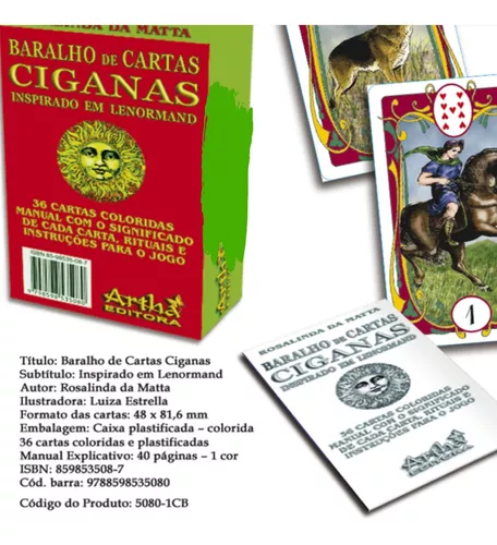 Baralho Tarot Cigano Deck Lenormand 36 Cartas Plastificado