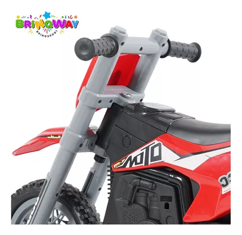 Mini Moto Eletrica Infantil Moto Cross 6v Com Luz E Som