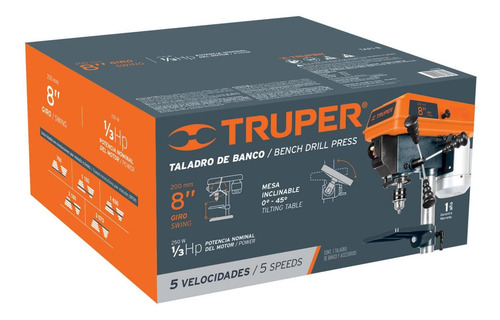 Taladro Banco 1/2 X 8 X 1/3 Hp Truper 16174