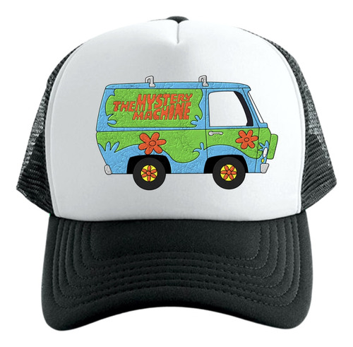 Gorra Tipo Trucker Negra Scooby Doo Maquina Del Misterio